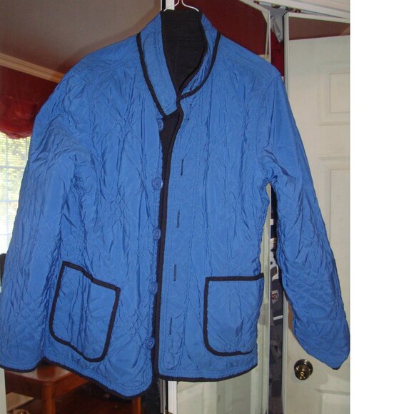 Black / Blue Reversable Quilted Coat - Picture 2 of 2